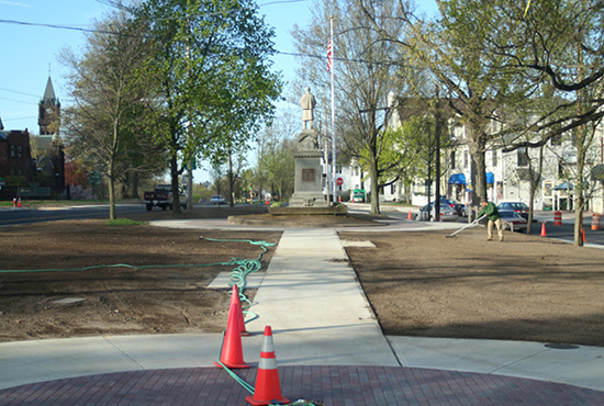 Commercial landscape install