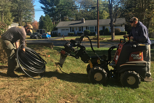 Vibratory plow in action